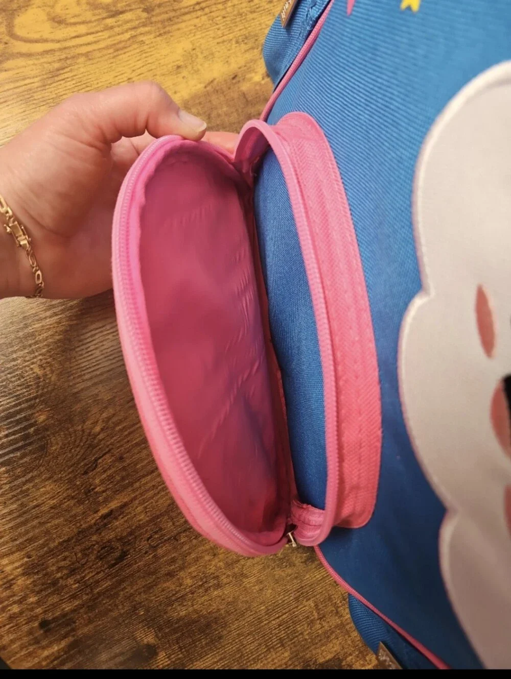 Little Kid Rainbow Cloud Backpack - Blue & Pink